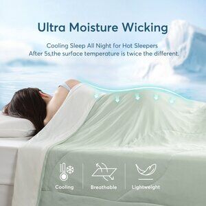 Cooling Comforter - Green - Any Size